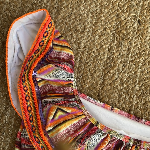 Boho ruffle tie side bikini M - Picture 11 of 11